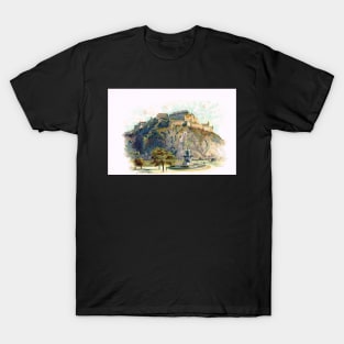 Edinburgh castle & rock circa 1900 T-Shirt